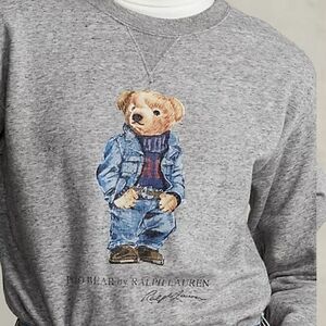 Polo by Ralph Lauren Heather Gray Bear Sweatshirt